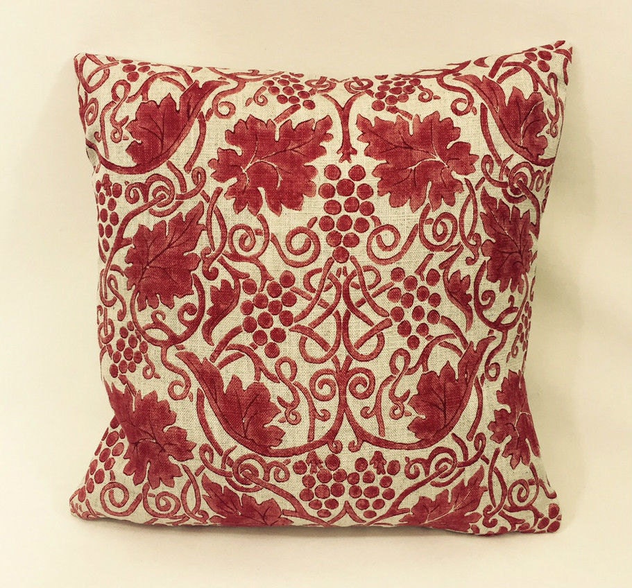 William Morris - Grapevine - Rose - Cushion Cover Throw Pillow Designer Home Decor