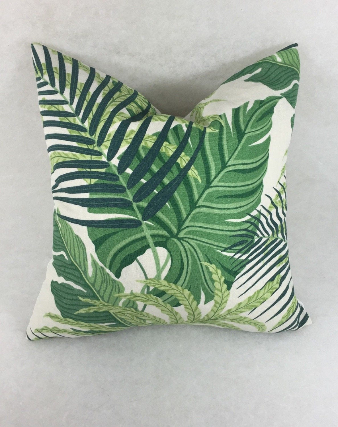 Sanderson - Manila - Green / Ivory - Cushion Cover Throw Pillow Designer Home Decor