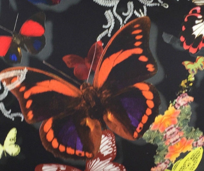 Designers Guild / Christian Lacroix - Butterfly Parade - Oscuro - Stunning Designer Cushion Cover Throw Pillow Home Decor