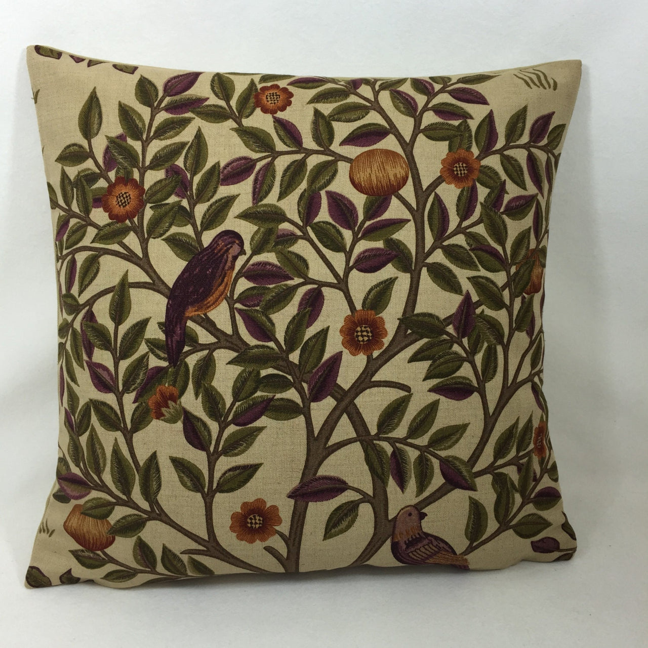 William Morris - Kelmscott Tree - Mulberry / Russet - Classic English Designer Cushion Cover - Luxury Throw Pillow - Handmade Home Decor