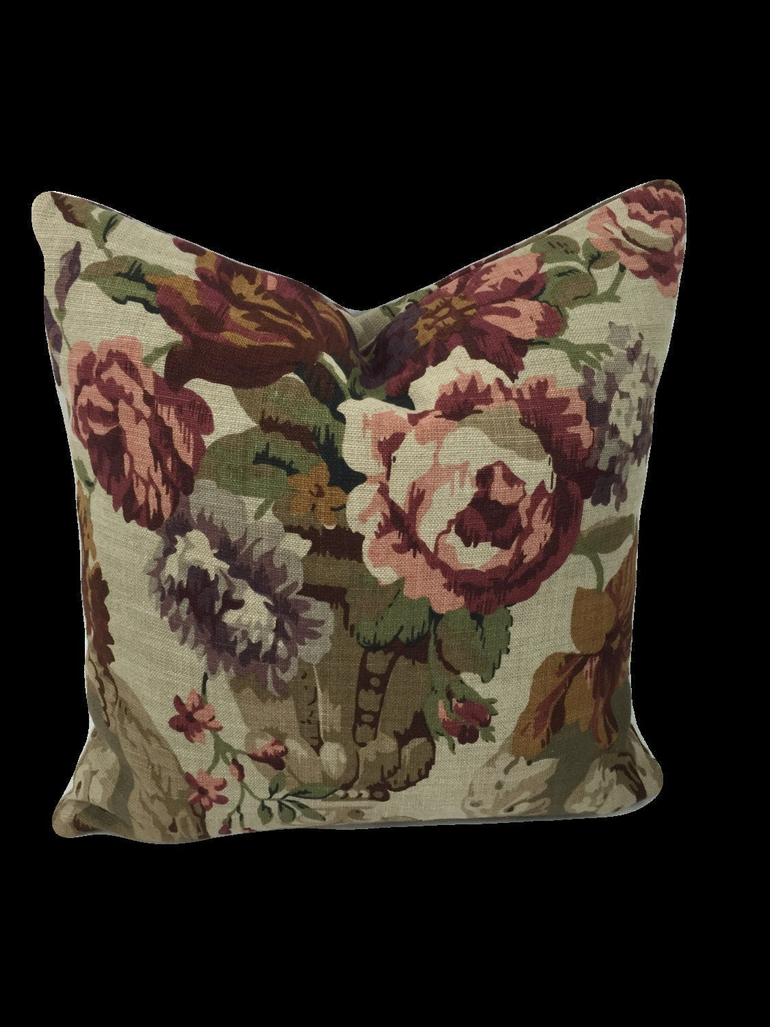 Mulberry Home - Floral Rococo - Stunning Designer Cushion Cover - 16" x 16" - Throw Pillow Home Decor