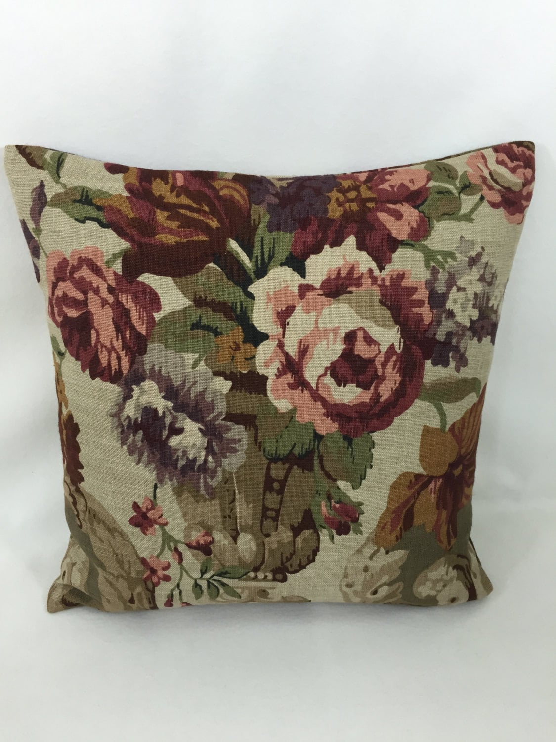 Mulberry Home - Floral Rococo - Stunning Designer Cushion Cover - 16" x 16" - Throw Pillow Home Decor