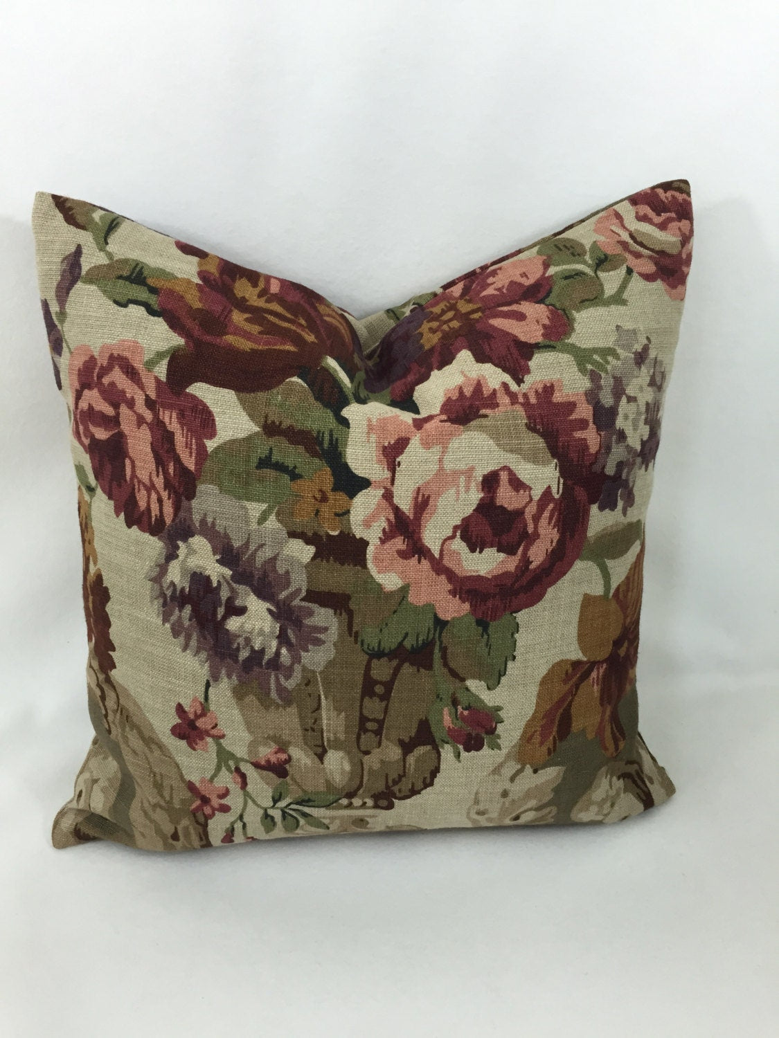 Mulberry Home - Floral Rococo - Stunning Designer Cushion Cover - 16" x 16" - Throw Pillow Home Decor