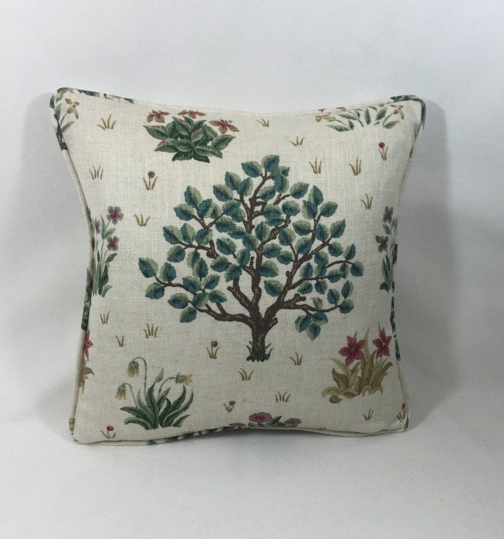 William Morris - Orchard - Bayleaf / Rose - Cushion Cover Throw Pillow Designer Home Decor