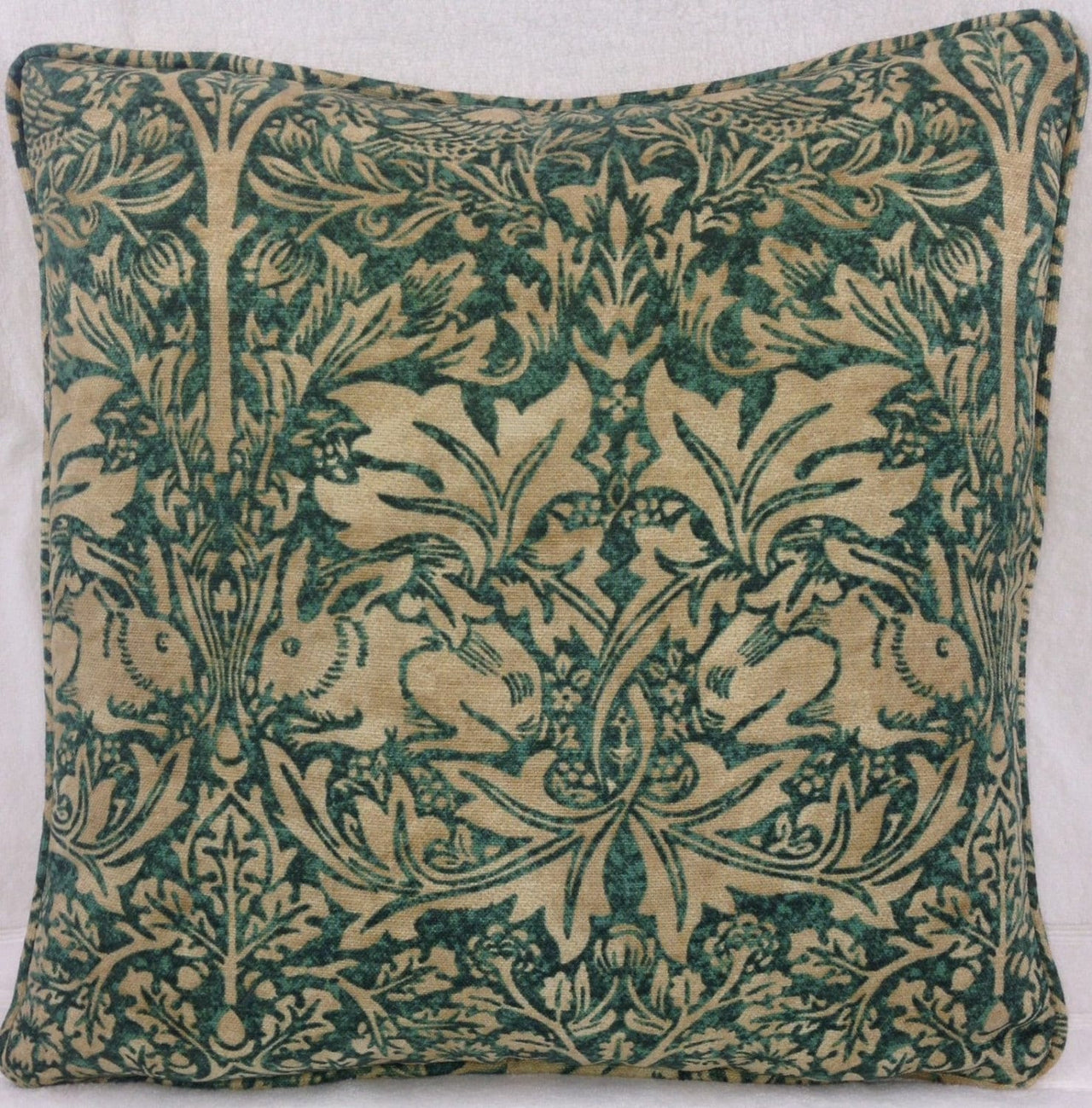 William Morris - Brer Rabbit - Forest / Manilla - Cushion Cover Throw Pillow Designer Home Decor