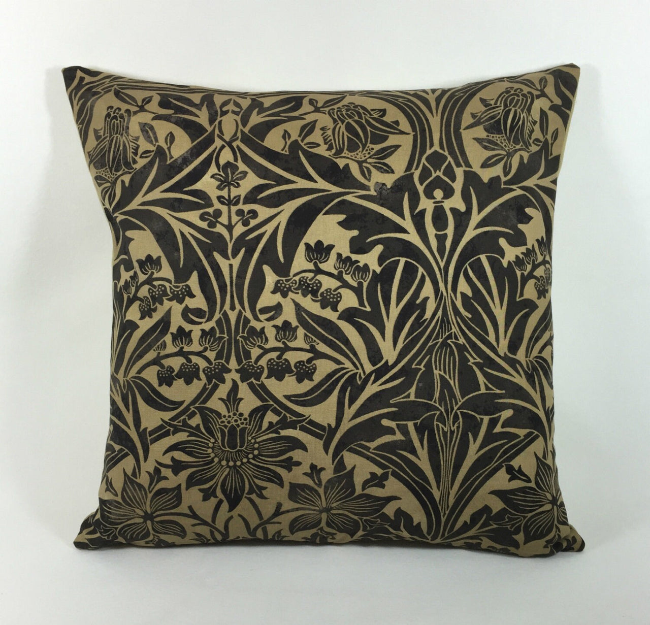 William Morris - Bluebell - Black / Manilla - Classic English Designer Cushion Cover Stunning Designer Throw Pillow Home Decor