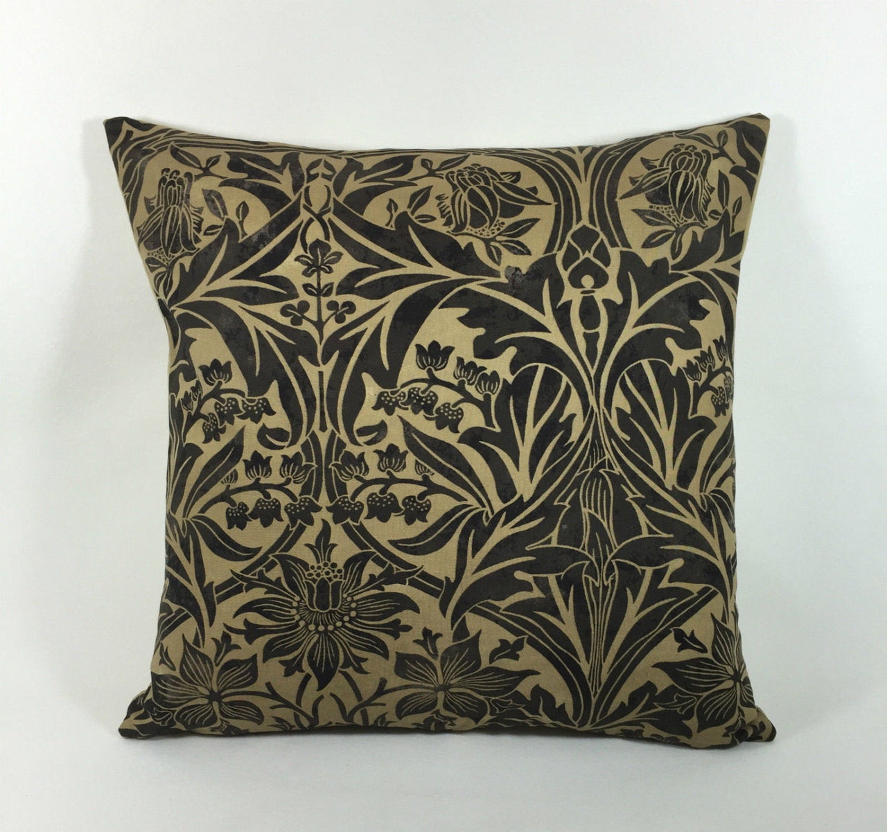 William Morris - Bluebell - Black / Manilla - Classic English Designer Cushion Cover Stunning Designer Throw Pillow Home Decor