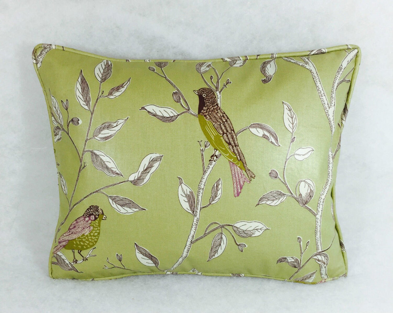 Sanderson - Finches - Sage - Cushion Cover Throw Pillow Designer Home Decor