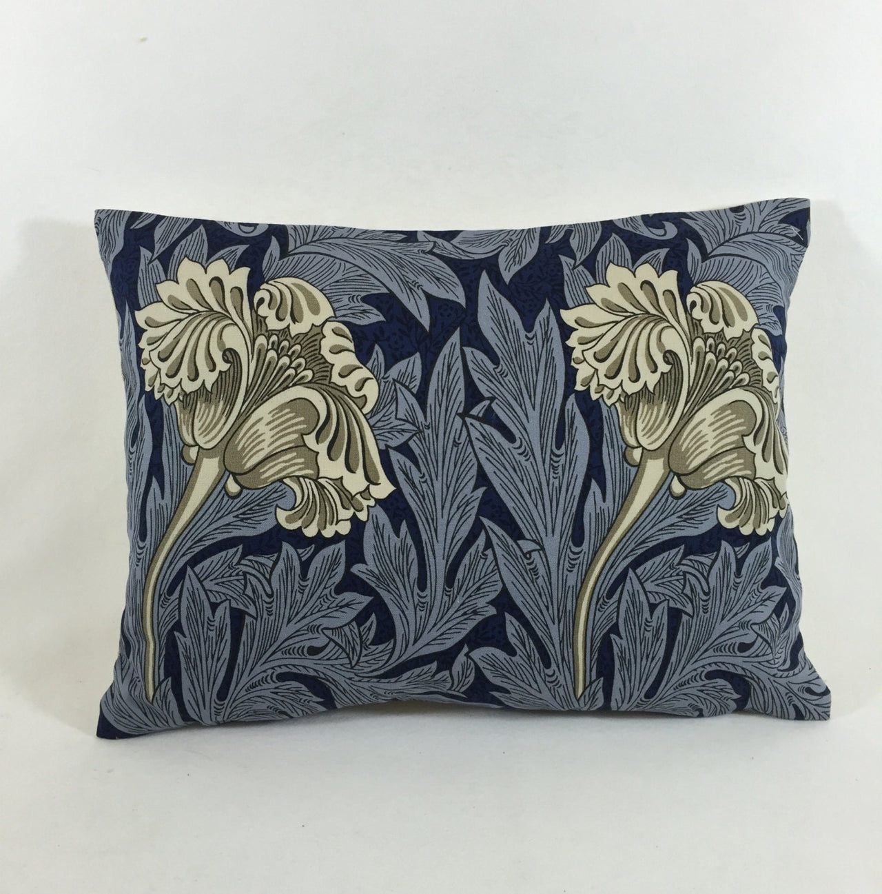 William Morris - Tulip - Indigo / Linen - Cushion Cover Throw Pillow Designer Home Decor