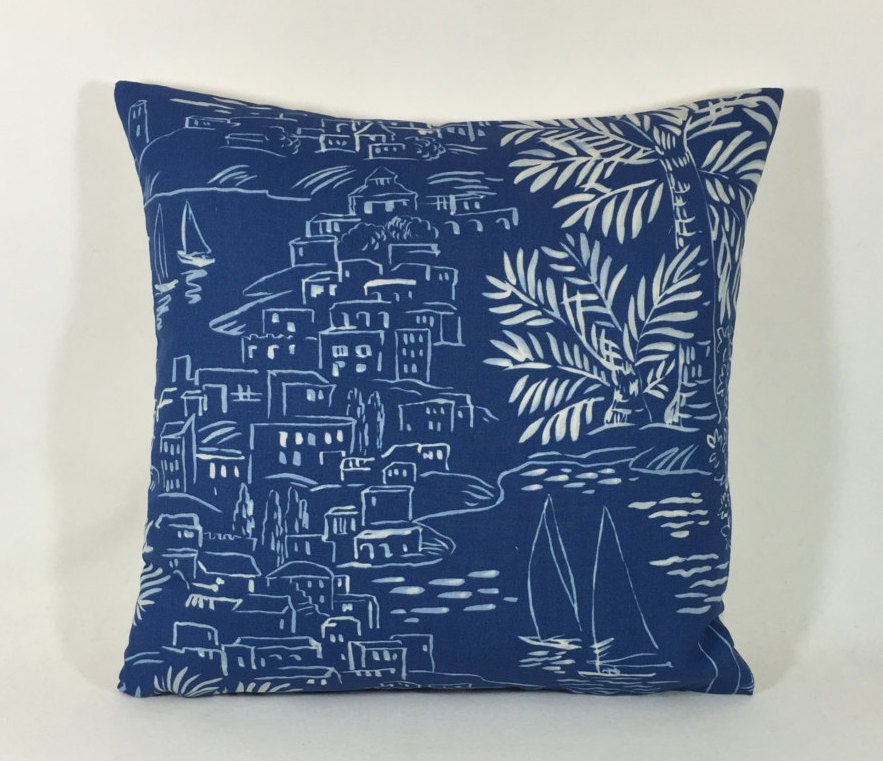 Designers Guild - Ralph Lauren - Homeport Scenic - Harbour - Stunning Designer Cushion Cover Throw Pillow Home Decor