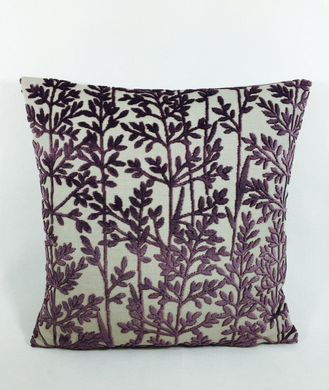 Voyage - Batur - Fig - Stunning Woven Velvet Cushion Cover Throw Pillow Designer Home Decor