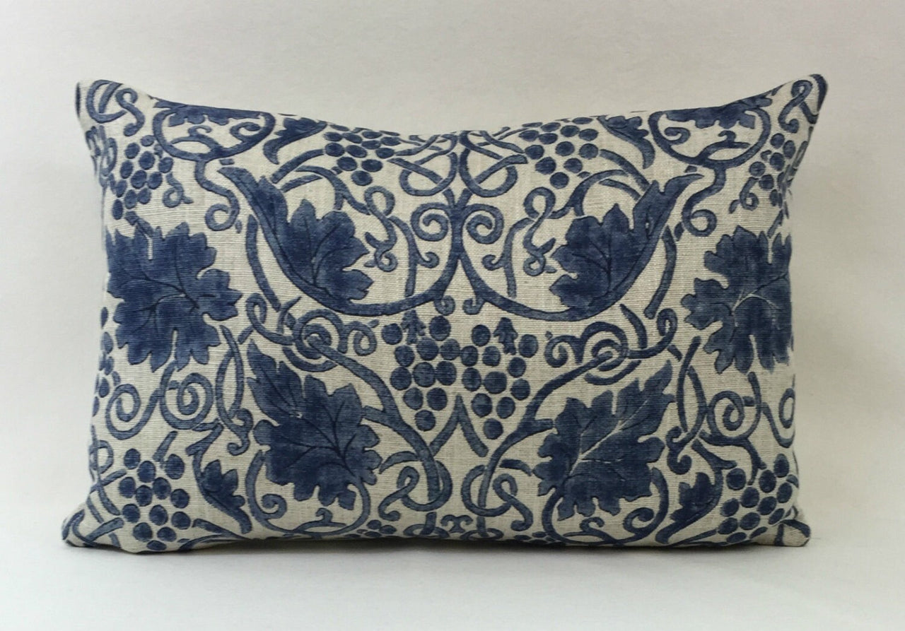 William Morris - Grapevine - Indigo - Cushion Cover Throw Pillow Designer Throw Pillow Designer Home Decor