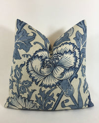 Thumbnail for William Morris - Pink & Rose - Indigo / Vellum - Classic British Designer Cushion Cover Throw Pillow Home Decor